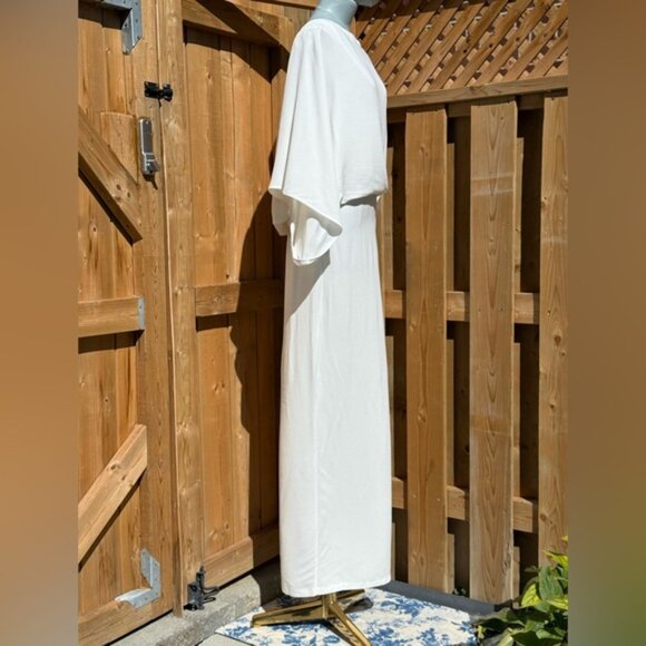 🆕 RAT & BOA 🧿 NWOT Margot Boatneck Long Sleeve Open Back White Maxi, Sz XXS - Picture 11 of 16